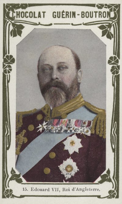 Edouard VII, Roi dAngleterre (renkli fotoğraf) by French School