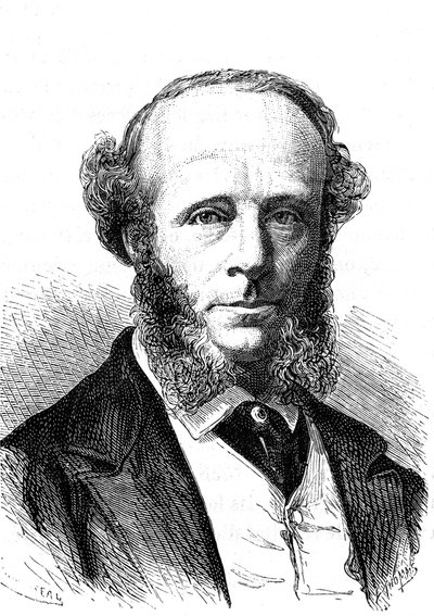 Edward Orange Wildman WITEHOUSE (1816-1890), Atlantik ötesi telgraf kablosunda çalışan İngiliz elektrik mühendisi. Gravür 1868 by French School