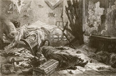 Bir top mermisinin banliyödeki bir evde patlamasının etkileri, Mayıs 1871, 