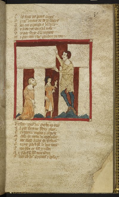 Egerton MS 3028 f.30r, Stonehenge, Merlin
