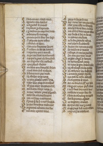 Egerton MS 881 f.65v, Guillaume de Lorris ve Jean de Meun, Roman de la Rose (parşömen) by French School