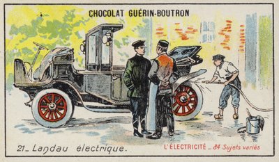 Elektrikli Landau (kromolitho) by French School