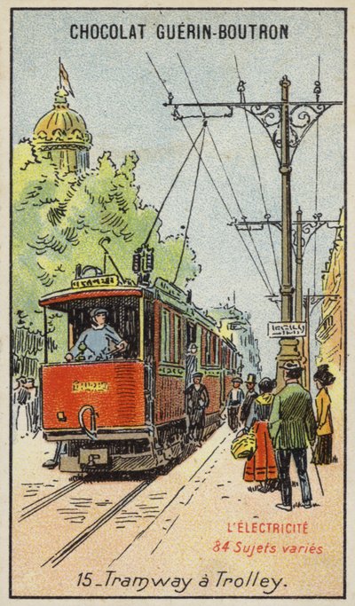 Elektrikli tramvay (chromolitho) by French School