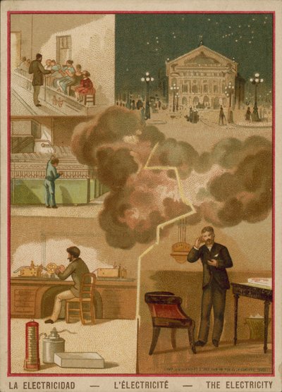 Elektrik (chromolitho) by French School