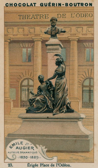 Emile Augier, Dramatik Yazar, 1820-1889, Erigee Place de lOdeon by French School