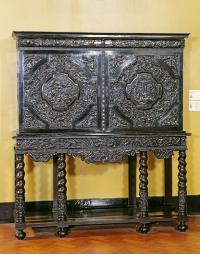 Endymion kabine, Fransızca, c. 1650 (abanoz, meşe ve çam karkası üzerinde) by French School