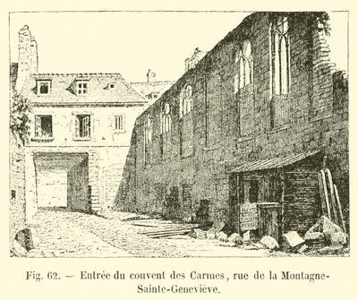 Karmelit manastırına giriş, rue de la Montagne-Sainte-Genevieve by French School