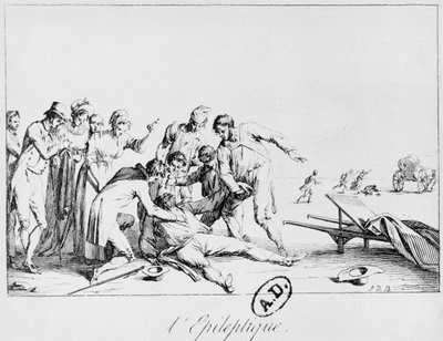 Sokakta epileptik atak, 1800 dolayları by French School