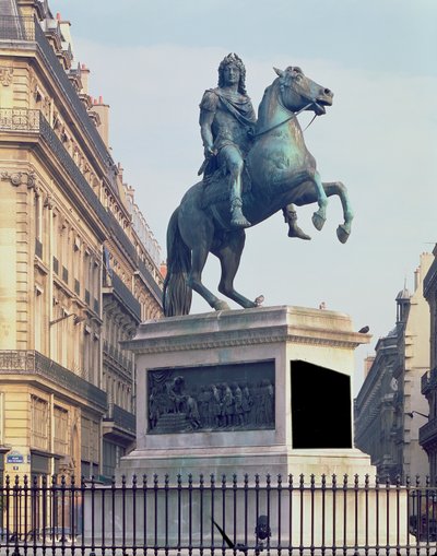 Kral Louis XIV (1816-22) Binicilik Heykeli (bronz) by French School