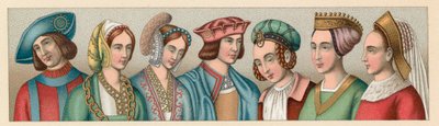 Avrupa XV-XVI.Yüzyıl Kostümü by French School