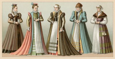 Avrupa XVI. Yüzyıl Kostümü by French School