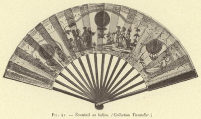 Balon yelpaze, (Tissandier Koleksiyonu) by French School