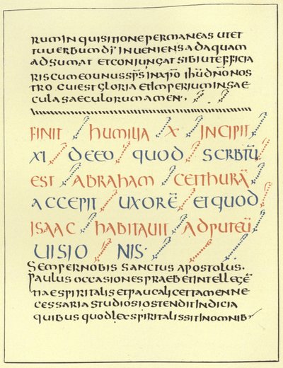 Uncial yazı örneği by French School