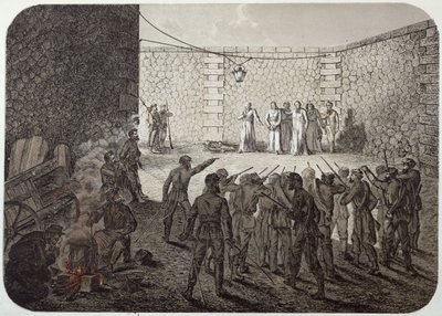 Komün Sırasında Rehinelerin İnfazı, 1871 by French School