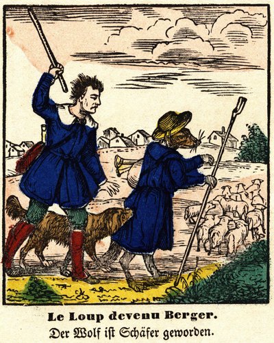 Fables de La Fontaine: Kurt çoban oldu. Epinal