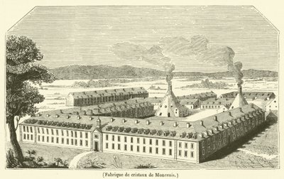 Moncenis kristal fabrikası (gravür) by French School