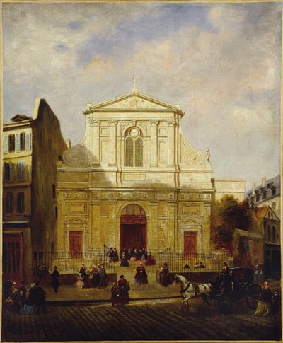 Blancs-Manteaux kilisesinin cephesi by French School