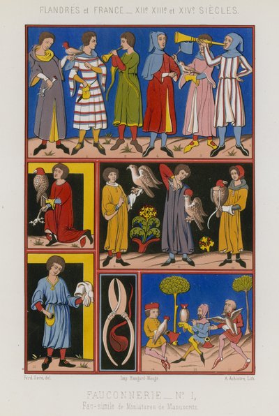 Şahinle avcılık by French School