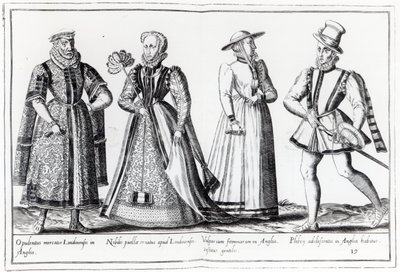Tudor Döneminde Moda (gravür) by French School