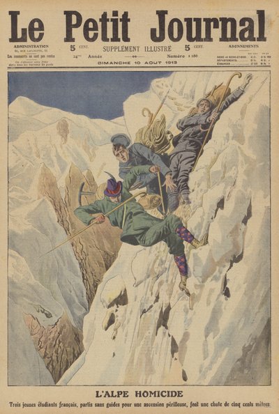 İsviçre Alplerinde ölümcül dağcılık kazası (renkli taş) by French School