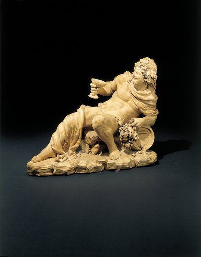 Bir kadeh şarapla uzanmış Bacchus figürü, yaklaşık 1770 by French School