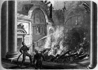Senato odası yangını, Palais du Luxembourg, Paris, 27 Ekim by French School