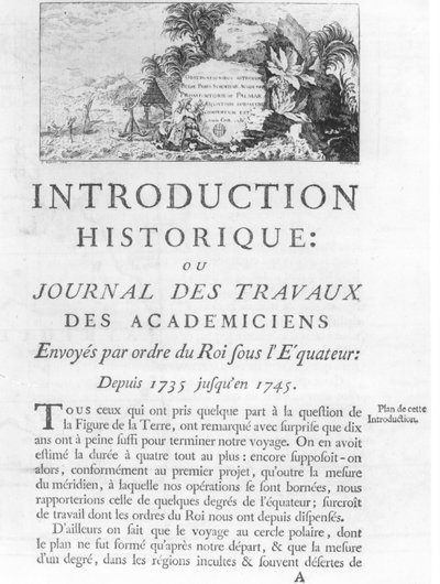 Charles Marie de La Condamine (1701-74) 1751 (bw by French School