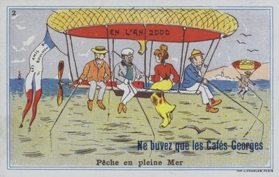 Balonla balık tutma (renkli taş) by French School