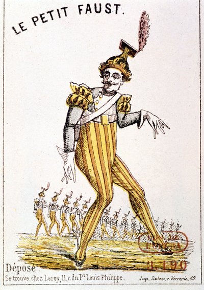 Florimond Roger dit Hervé (1825 - 1892): “Küçük Faust”, programın kapağı. Paris, Opera Kütüphanesi. by French School