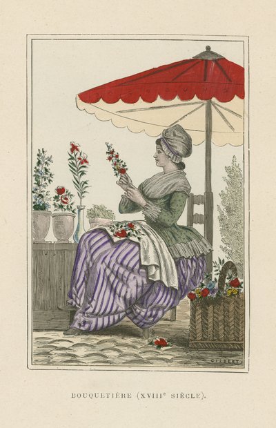 Çiçek satıcısı, 18. yüzyıl by French School