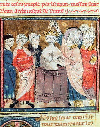 Fol.11r Aziz Remigius, Rheims Piskoposu by French School