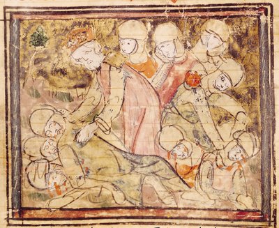 Fol.136v Charlemagne (742-814) Roland Dead