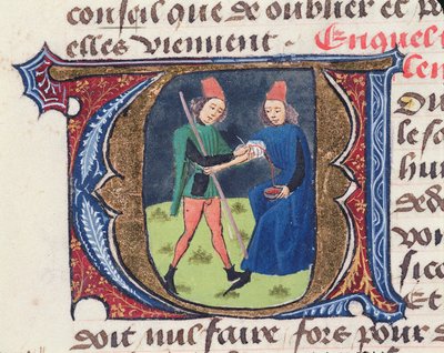 Fol.19r Bloodletting, Traite de Medecine