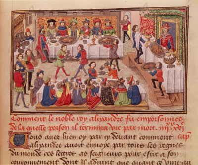 Fol.298r Soylu Kral İskender Nasıl Zehirlendi, Jean Wauquelin