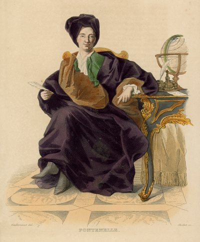 Fontenelle (renkli gravür) by French School