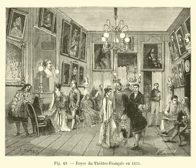 1855 yılında Theatre-Francais Fuayesi by French School