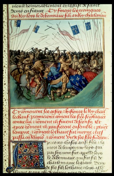 Fr 6465 f.140 Lothair I (795-855) Kardeşleri Alman Louis (c.804-76) ve Kel Charles (823-77) ile 841