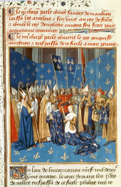 Fr 6465 f.247v Louis VIII (1187-1226) ve Blanche de Castile