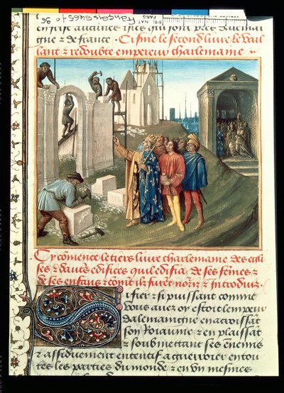Fr 6465 f.96 Charlemagne tarafından Aix La Chapelle