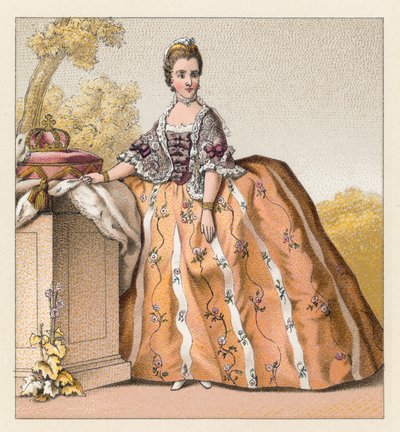 Fransa XVIII.Yüzyıl Kostümü by French School