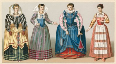 Fransa XVI. Yüzyıl Kostümü by French School