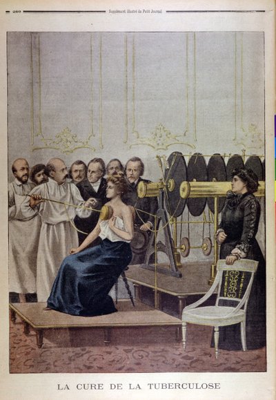 Francisque Crotte, Tüberkülozlu Bir Hastayı Elektrik Kullanarak Tedavi Ediyor, Le Petit Journal, 1901 by French School