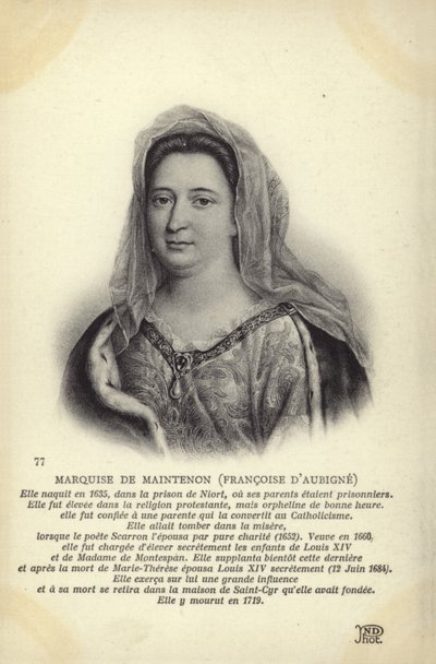 Françoise d Auvigne by French School