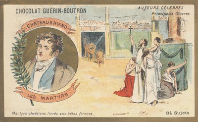François-Rene, Chateaubriand Vikontu (1768-1848), Fransız yazar ve politikacı, “Les Martyrs”in yazarı (1809) by French School
