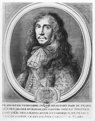 François de Bourbon, Beaufort Dükü (gravür) by French School