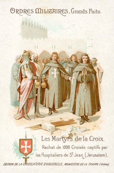 Knights Hospitaller, Kudüs tarafından ele geçirilen 1000 Haçlı'nın serbest bırakılması (chromolitho) by French School