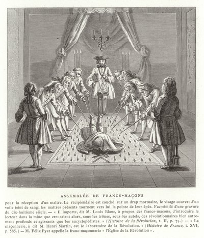 Masonlar toplantısı, 18. yüzyıl by French School