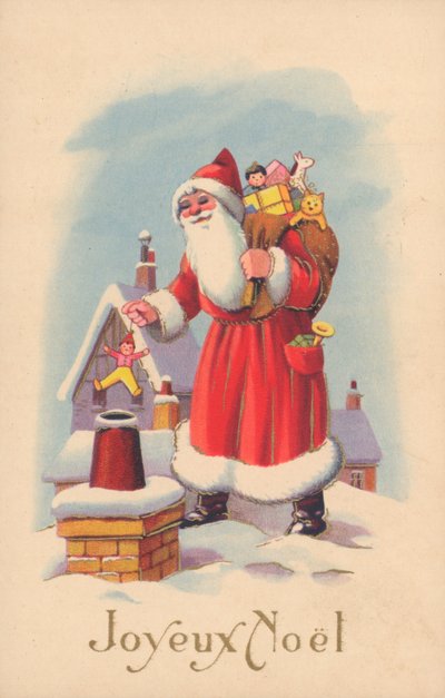 Fransız Noel kartı (renkli taş baskı) by French School