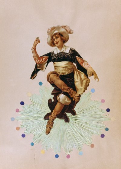 Fransız art-deco, genç bir kadını tasvir eden kartpostal by French School