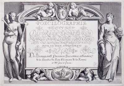 Fransız kaligrafisi: Poecilography, cephe, 1606